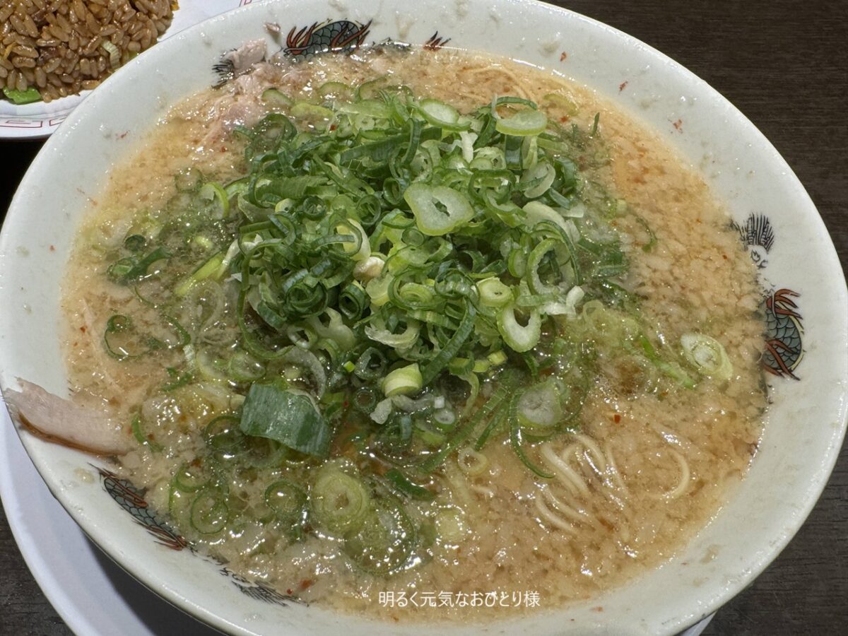 来来亭野洲本店にて京都風醤油味のラーメンでチャーハンや唐揚げが付いた「がっつりB定食」を堪能